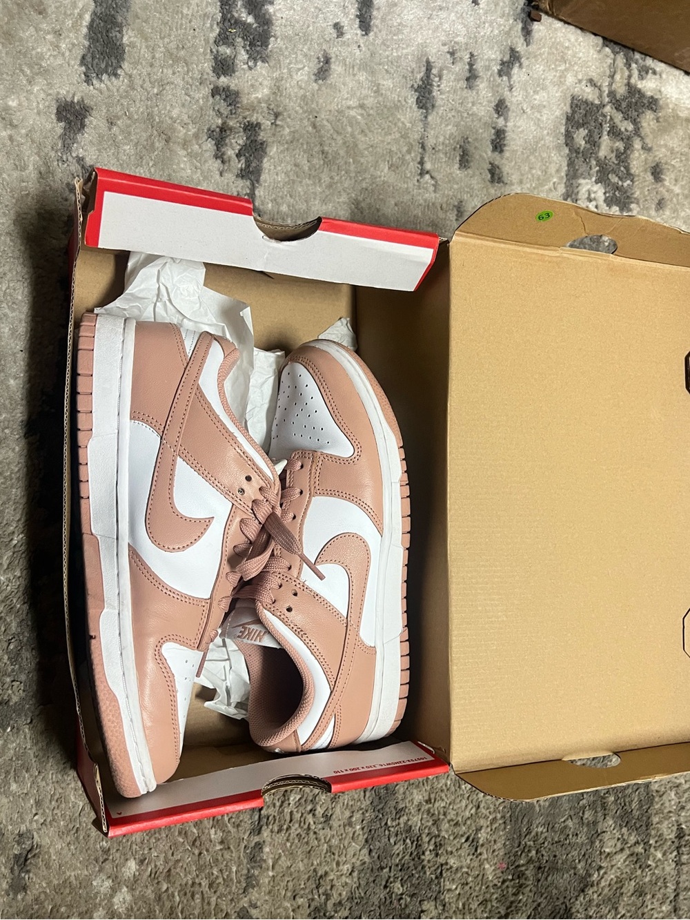 Nike Dunk Low Rose Whisper White Womens Size 8 Sneakers DD1503-118